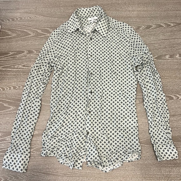 Reiss “Treveiso” Medallion Dot Slim Fit Floral Shirt (Sage) - Picture 3 of 5